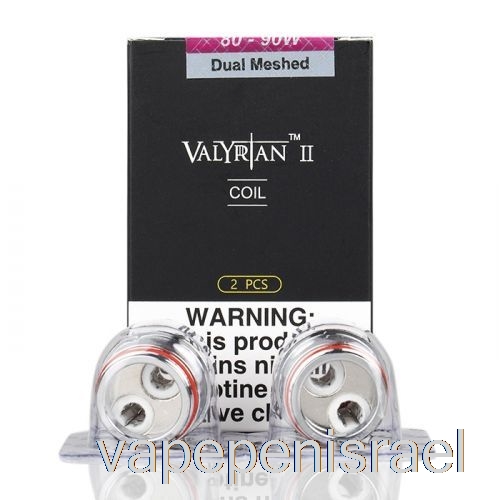 חד פעמי Vape Israel Uwell Valyrian Ii 2 סלילים חלופיים 0.14ohm Un2-2 סלילי רשת כפולה